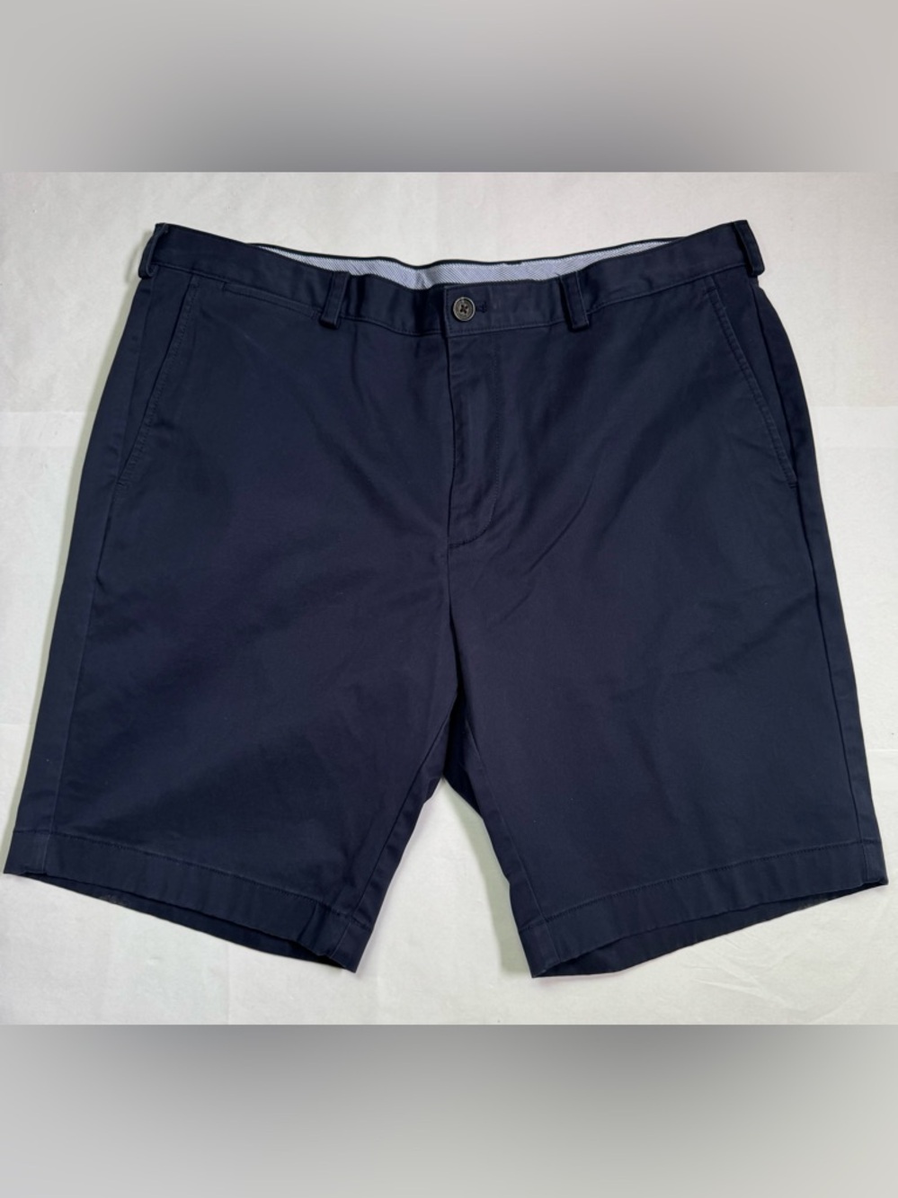 Brooks Brothers 1818 Mens Shorts W40 Navy Chino Flat Front Classic Casual